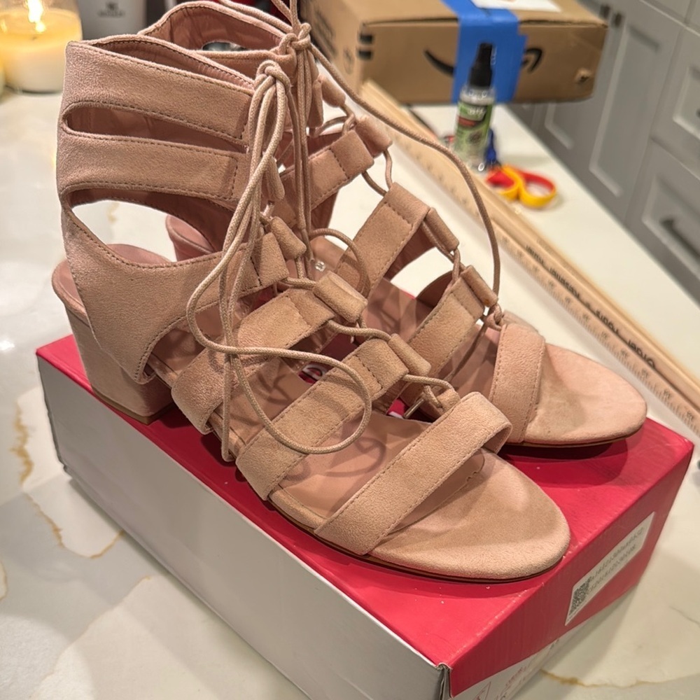 Allegra K Pink Gladiator Sandals